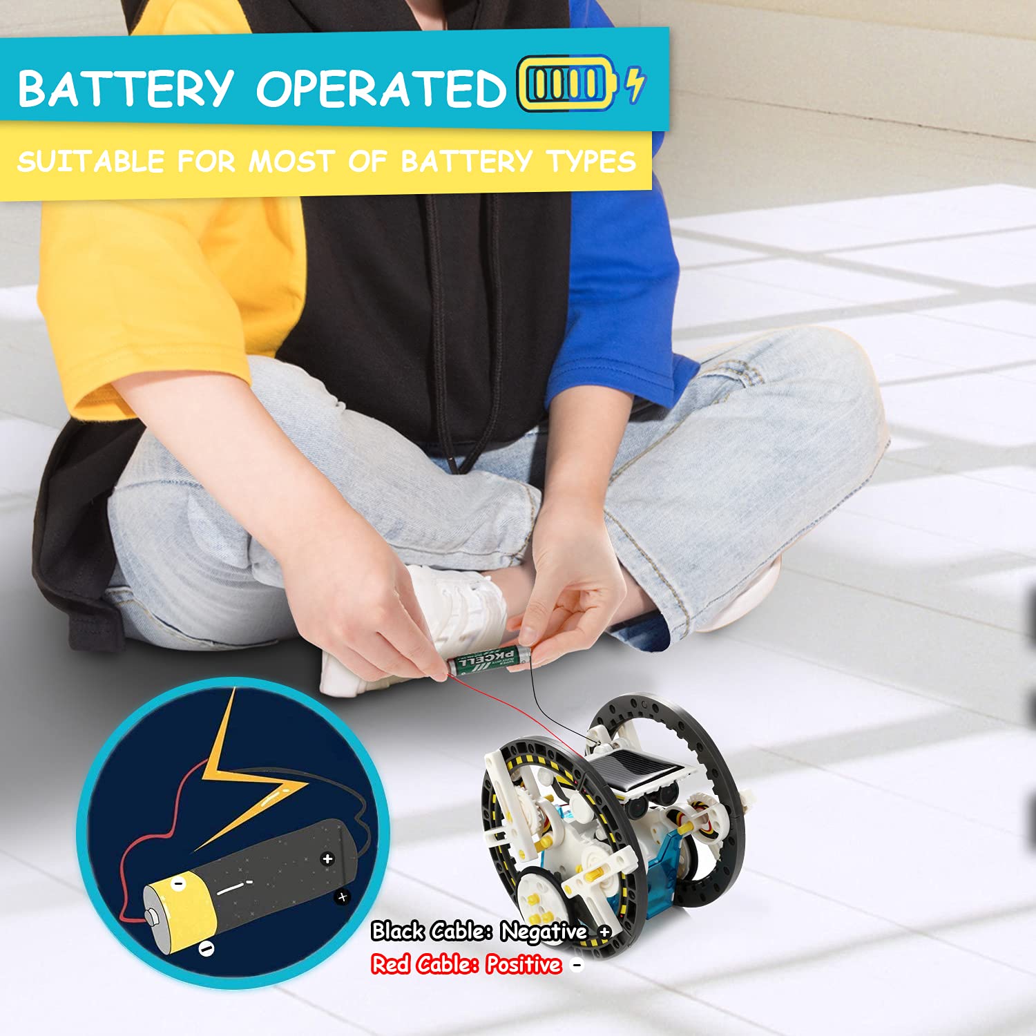 Amazon | KIDWILL STEM 13-in-1 教育ソーラーロボットキット 子供用